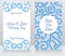 Two floral wedding cards, beautiful nordic design