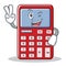 Two fnger cute calculator character cartoon