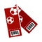 Two Football Tickets Icon