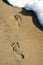 Two Foots Prints in the Sand