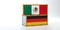 Two freight container with Mexico and Germany flag.