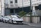 Two french police cars parked in the street