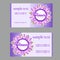 Two fresh business cards with lilac disign for