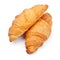 Two fresh croissant