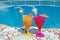 Two Fruity Summer Drinks Pool Side