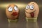 Two funny egg faces