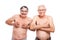 Two funny naked seniors