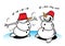 Two funny snowman