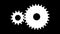 Two Gears flat icon Seamless Rotation