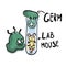 Two germs attack laboratory mouse