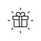Two Gift Box Line Icon Gifts for Christmas andNew Year Holidays Editable Simple Icons