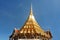 Two gilt chedis Part of Wat Phra Kaew no people