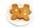 Two Gingerbread men on a Plate