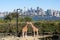 Two giraffes kissing in Taronga Zoo in Sydney
