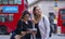 Two girlfriends travel to London