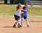 Two Girls Fighting for the Ball/Soccer