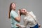 Two girls fighting, women quarrel