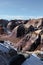 Two girls hiking at Blue Mesa trail in Painted Desert