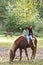 Two girls with horse