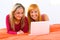 Two girls with laptop