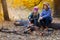 Two girls on picnic