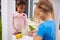 Two Girls Running Homemade Lemonade Stand