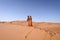 Two girls in the Sahara desert. Merzouga Morocco