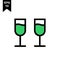 Two glass of wine pairs icon food dish restaurant icon design vector illustration