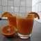 Two glasses of fresh kinnow juice, rich in nutrients vitamin C and antioxidants. Sweet, tangy, tasty and refreshing.