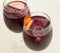 Two glasses of sangria, close-up