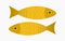Two gold fish pisces symbol