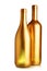Two gold wine bottles