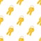 Two Golden Keys Icon Seamless Pattern