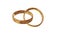 Two golden rings on white background HD, high definition 1080p loop-able