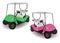 Two Golf Cart Buggies Illustrations