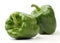 Two green bell pepper