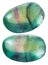 Two green Fluorite (fluorspar) gemstones