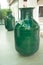Two green huge ceramic jars