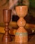 Two Handmade Wooden Chalices