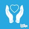 Two hands protecting heart icon