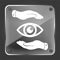 Two hands take care of the eye icon