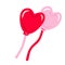 two heart love shaped balloons icon 3