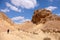 Two hikers in Negev desert.