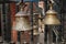 Two Hindu Shrine Bells in Kathmandu, Nepal