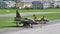 Two historic cold war fighter jet parked in an airport