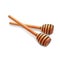 Two Honey Wooden Dipper, Stick, Spoon With Shadow