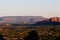 Two hot air balloons over the valley of Sedona, Arizona