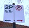 Two hour parking limit and No Standing sign