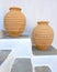 Two huge ceramic jars closeup