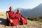 Two Indian tibetan monk lama